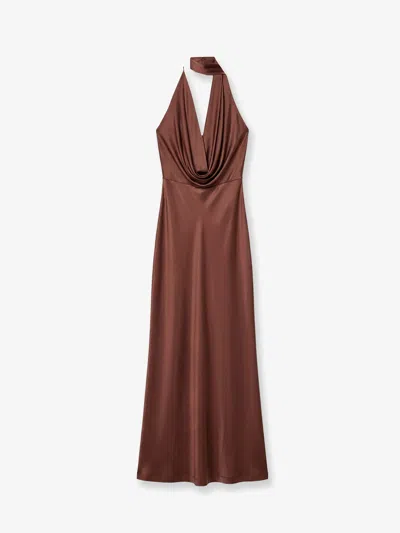 Amazuìn Vivienne Jersey Dress In Brown
