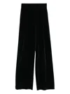 Amazuìn Wide-leg High-waisted Trousers In Black