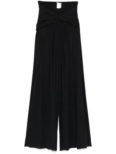 Amazuìn Amazuin Wide-leg Trousers In Stretch Jersey In Black