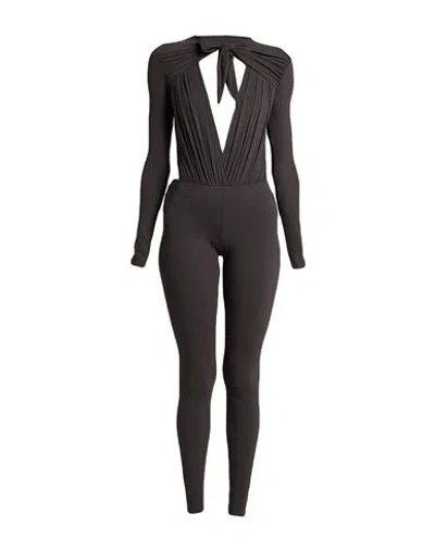Amazuìn Woman Jumpsuit Dark Brown Size Onesize Polyamide, Elastane