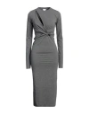 Amazuìn Woman Midi Dress Grey Size Onesize Polyamide, Elastane