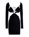 Amazuìn Amazuin Stretch Jersey Minidress With Cut-out Details In Black