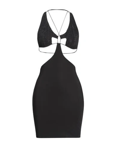 Amazuìn Woman Mini Dress Black Size Onesize Polyamide, Elastane, Glass