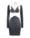 Amazuìn Woman Mini Dress Grey Size Onesize Polyamide, Elastane