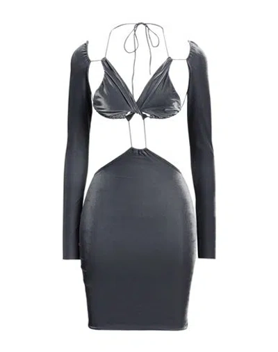 Amazuìn Woman Mini Dress Grey Size Onesize Polyamide, Elastane
