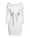 Amazuìn Woman Mini Dress White Size Onesize Polyamide, Elastane