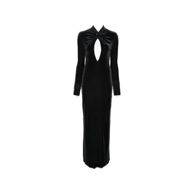 Amazuìn Zeda Cut-out Twisted-detail Maxi Dress In Black