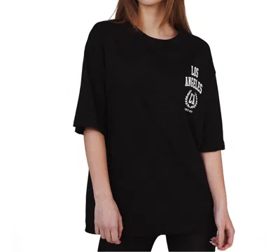Ambar La Logo Relaxed Fit T-shirt In Black