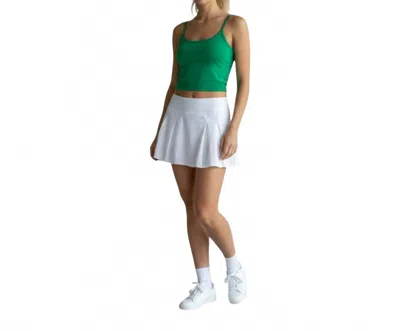 Ambar Minimalist Square Neck Slim Fit Cami Top In Green