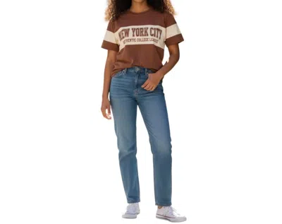 Ambar New York City Printed Short Sleeve T-shirt In Brown