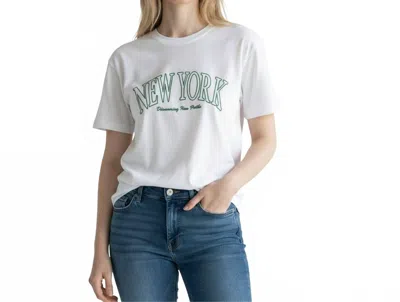 Ambar New York City Printed Short Sleeve T-shirt In White