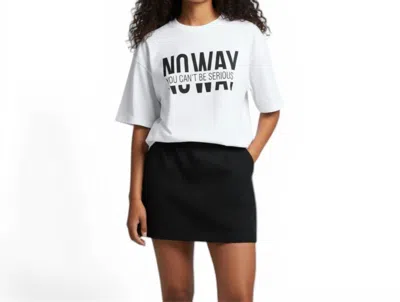 Ambar No Way Printed Relaxed Fit T-shirt In White