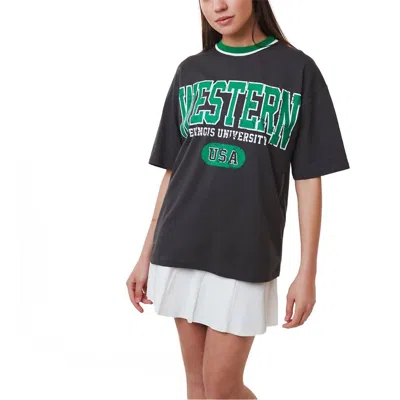 Ambar Western Logo Relaxed Fit T-shirt In Antracite In Black