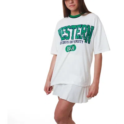 Ambar Western Logo Relaxed Fit T-shirt In White