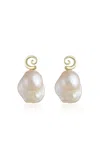 Ambelier 14k Yellow Gold Columba Rosa Earrings In Pink