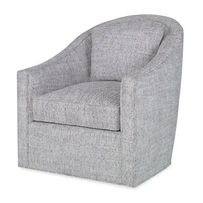 Ambella Academy Swivel Chair - No Wood Trim In Libby Linen