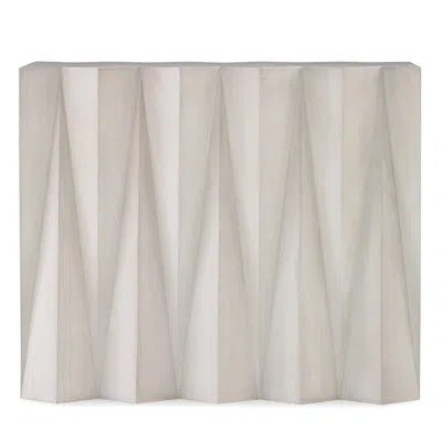 Ambella Accordion 40" Solid Wood Console Table In Champagne