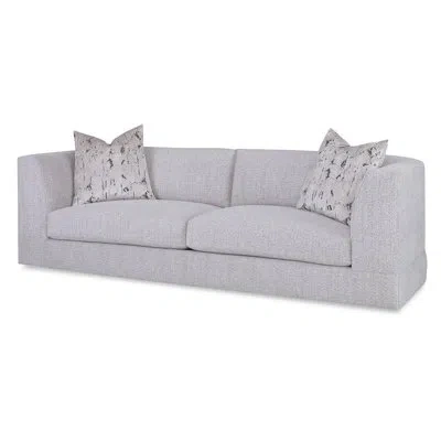 Ambella Alex 96'' Tuxedo Arm Sofa With Reversible Cushions In Libby Linen