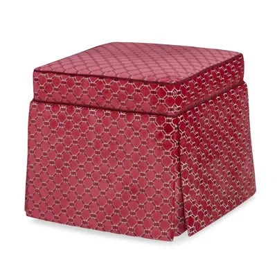 Ambella Aria Ottoman In Sunny Linen