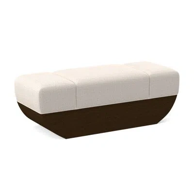 Ambella Ark Upholstered Bench In American Walnut,sunny Linen