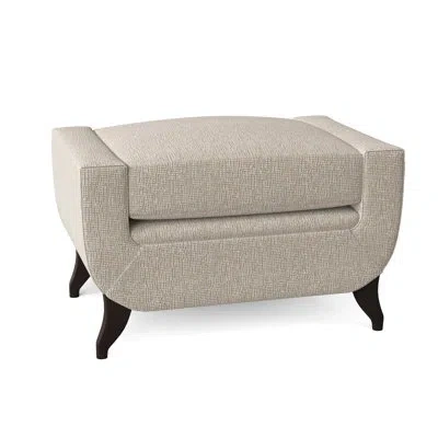 Ambella Armstrong 29.5" Rectangle Standard Ottoman In American Walnut,libby Linen