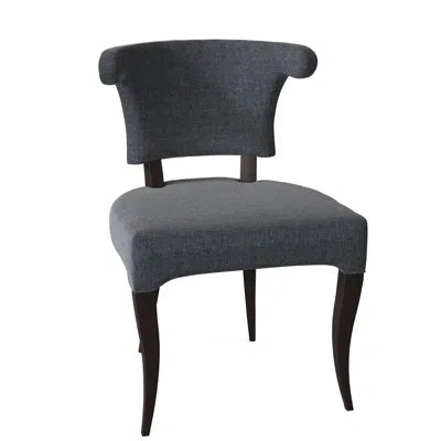 Ambella Athena Upholstered Wingback Side Chair In American Walnut,sunny Linen