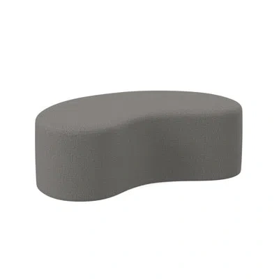Ambella Balance 51'' Wide Wedge Cocktail Ottoman In Sunny Linen