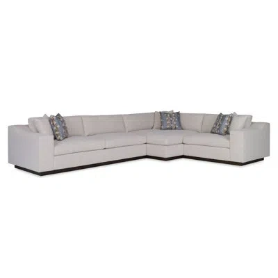 Ambella Barrett Sectional In Amber,sunny Linen
