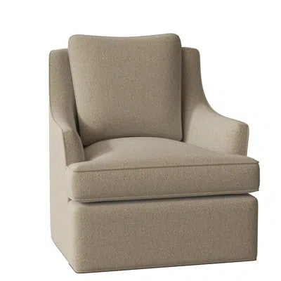 Ambella Bradley 31" Wide Swivel Armchair In Libby Linen
