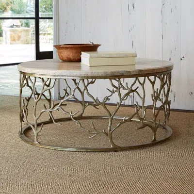 Ambella Branch Coffee Table In Ivory