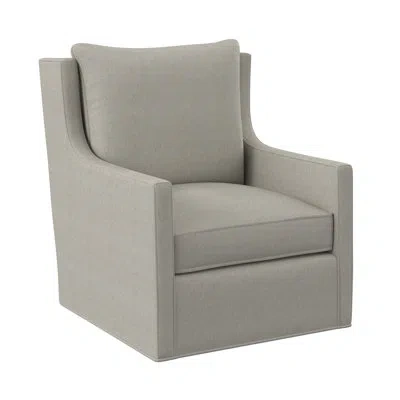 Ambella Callum Swivel Chair - Built To Floor In Libby Linen