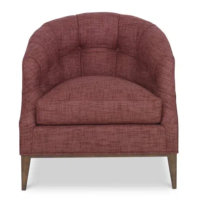 Ambella Calvert Chair In American Walnut,antique Brass Small,filigree Ivory 100% Polyester