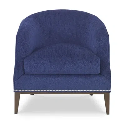 Ambella Calvert Chair - Plain Back In American Walnut,antique Brass Small,libby Linen