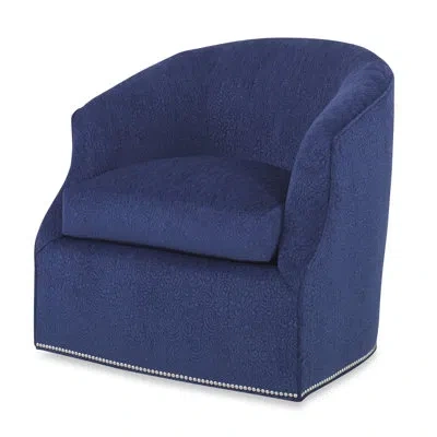 Ambella Calvert Swivel Chair - Plain Back In Antique Brass Small,libby Linen