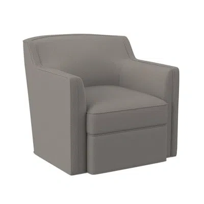 Ambella Camber Swivel Chair In Sunny Linen