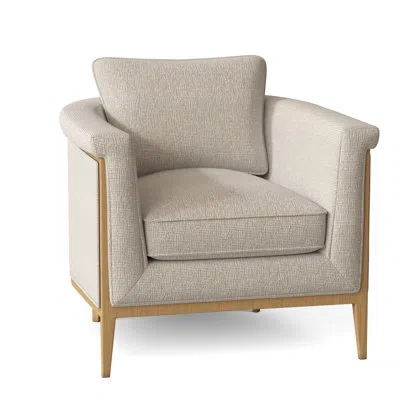 Ambella Chalice 32" Wide Barrel Chair In Amber,libby Linen