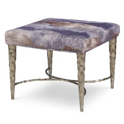 Ambella Chiseled Ottoman In Sunny Linen