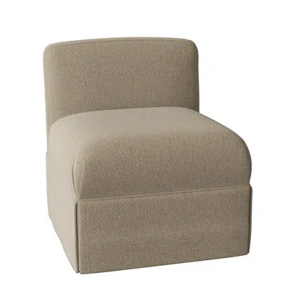 Ambella Chloe 25" Wide Slipper Chair In Libby Linen
