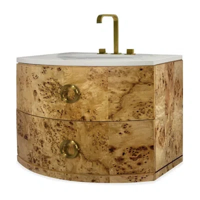 Ambella Cirque Wall Sink Chest - Burl In Mapa Burl