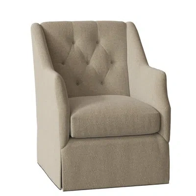 Ambella Claudette 27.5" W Tufted Armchair In Libby Linen