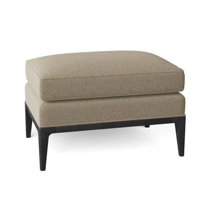 Ambella Claxton 28" Rectangle Standard Ottoman In Espresso,libby Linen