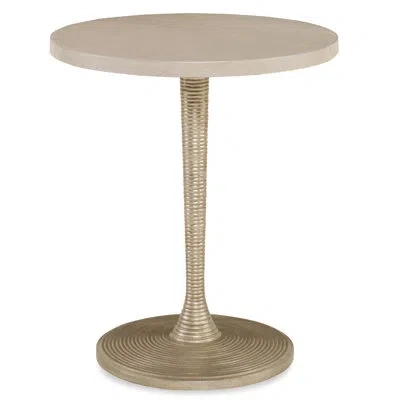 Ambella Coil Pedestal End Table In Champagne