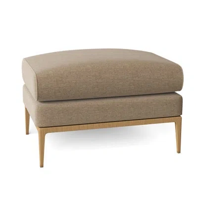 Ambella Cooper 29" Rectangle Standard Ottoman In Elise Flax,amber