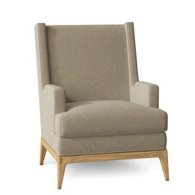 Ambella Cooper 29" Wide Down Cushion Wingback Chair In Amber,libby Linen