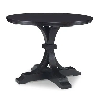 Ambella Devon 42" Pedestal Dining Table In Rubbed Raven