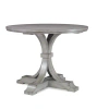 Ambella Devon 42'' Solid Oak Pedestal Dining Table In Shadow Gray