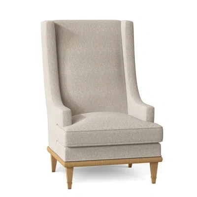 Ambella Dublin 30" Wide Down Cushion Wingback Chair In Amber,libby Linen