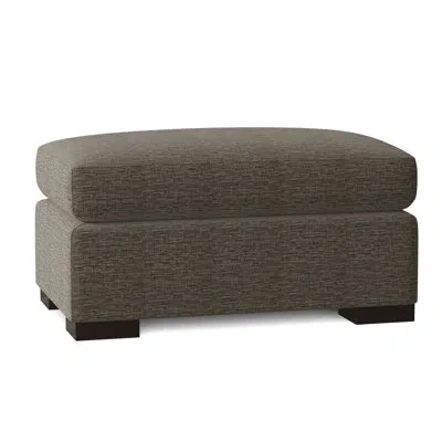 Ambella Elkins 36" Rectangle Standard Ottoman In American Walnut,libby Linen