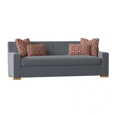 Ambella Elkins 91" Square Arm Sofa In Amber,elise Harbor,adobe Rust