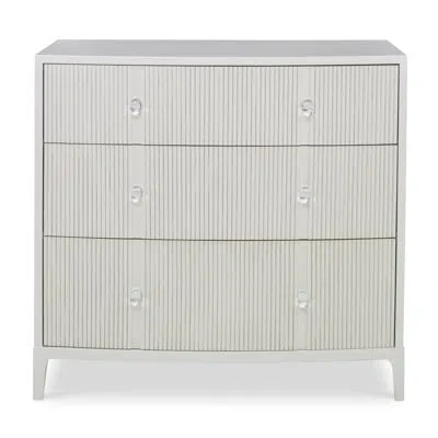 Ambella Ensley 3 - Drawer Nightstand In Linen In Gray